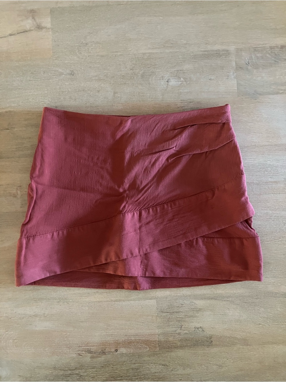 Free People Burnt Orange Layered Mini Skirt